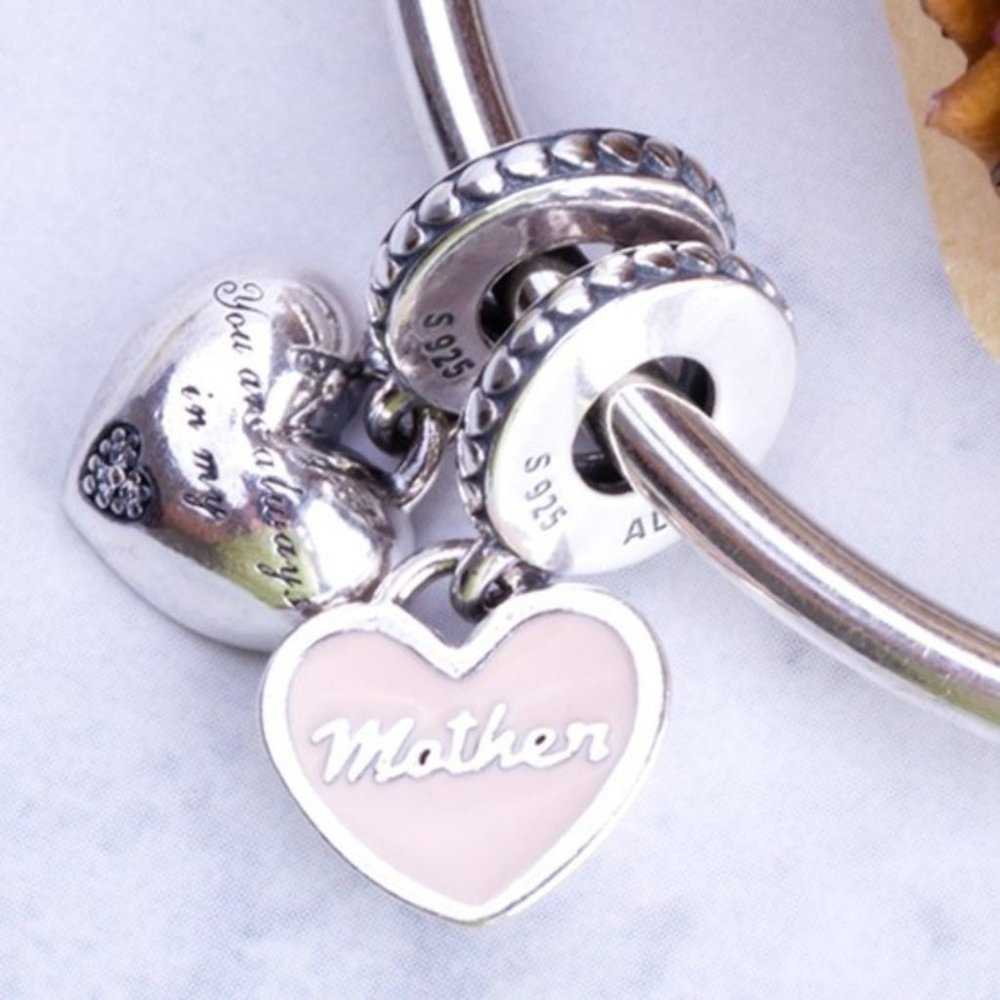 Pandora Mother & Daughter Hearts Dangle Charm